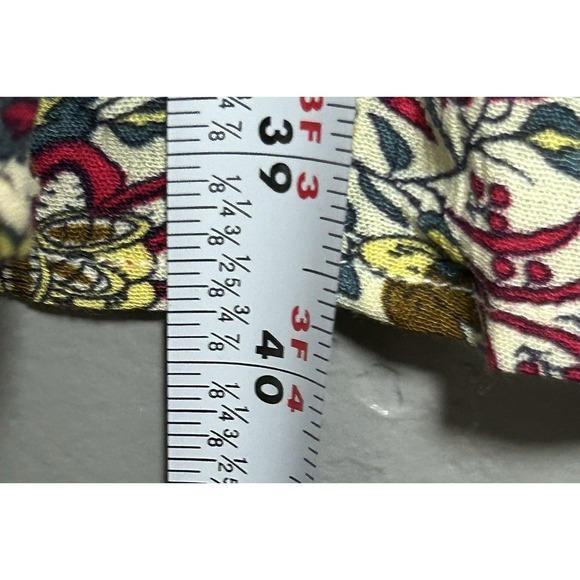 Natural Life Women's Midi Dress Floral Size XL Tassels Short Sleeve Spring Boho - Picture 9 of 11